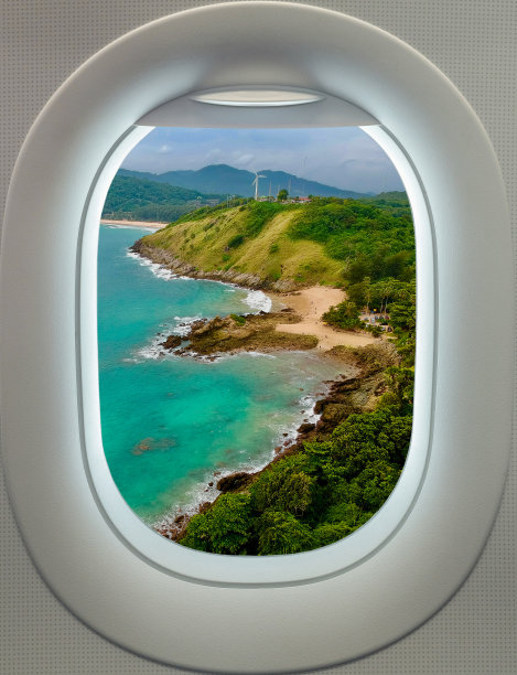 泰国普吉岛海滩鸟瞰图图片下载