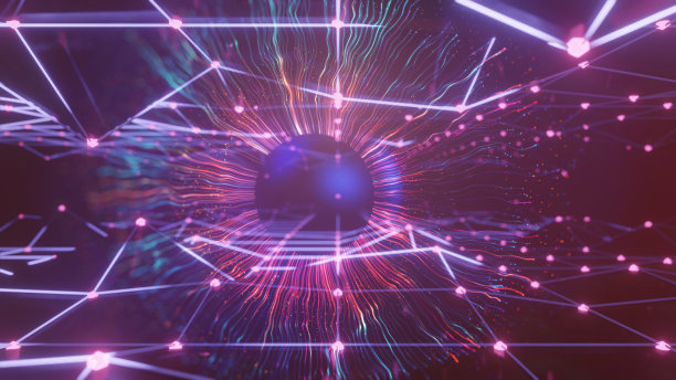 4K分辨率的数字眼波线股票背景图片下载