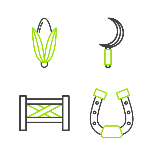 设线马蹄花园篱笆木镰刀图片下载