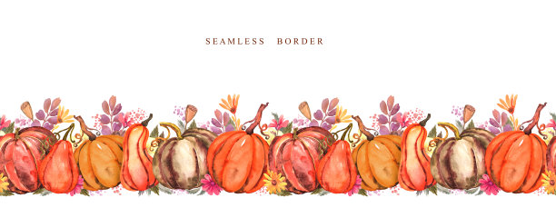 水彩落无缝边框。图片下载