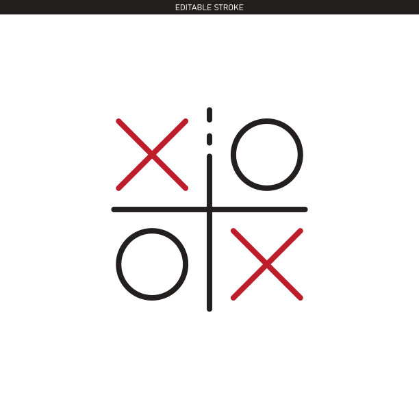 Tic Tac脚趾图标矢量设计。图片下载