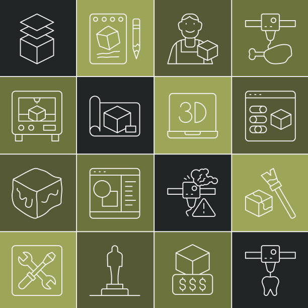 设置线3d打印机牙齿等距立方体图形图片下载