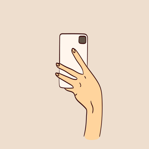 手持智能手机，空屏幕，手机模型图片下载