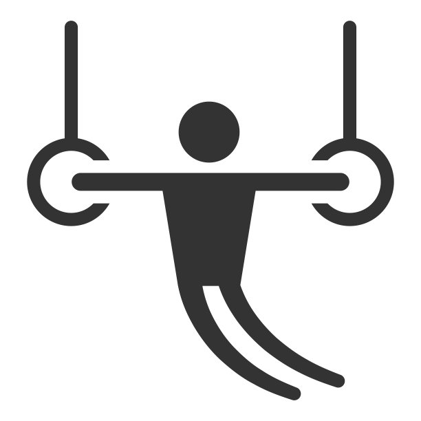 体操图标。平面风格矢量插图孤立在白色背景上图片下载