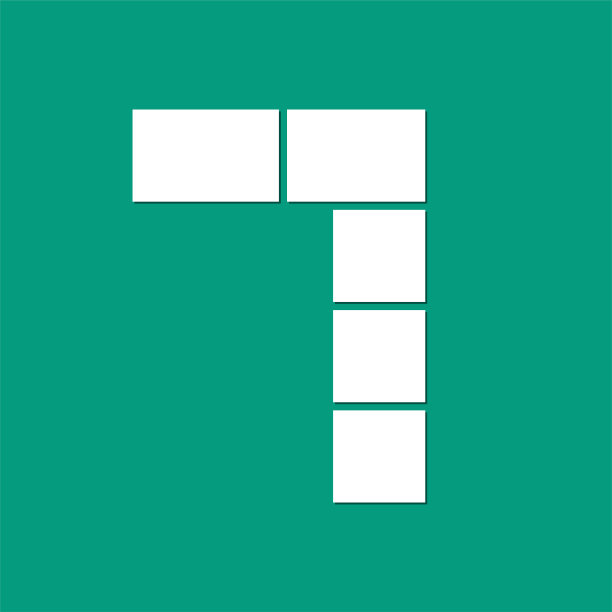 现代数字1掩模区。照片拼贴框模板与数字。图片下载