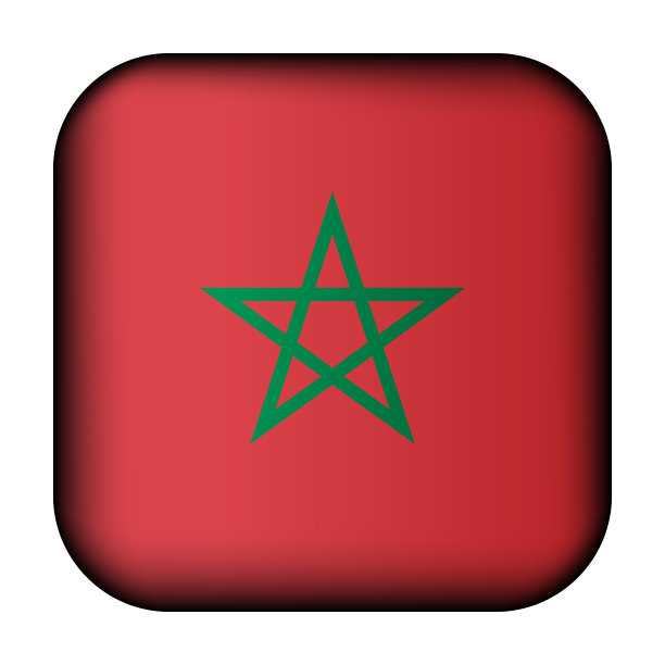 摩洛哥国旗玻璃灯球。圆形球体，模板图标。摩洛哥国家象征。光滑的现实球，3D抽象矢量插图突出显示在白色背景。大泡沫图片下载