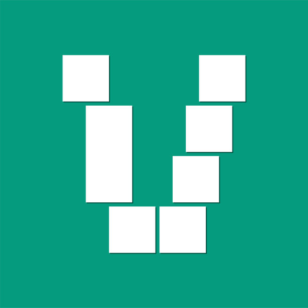 现代字母V掩模区。照片拼贴框模板与字母。图片下载