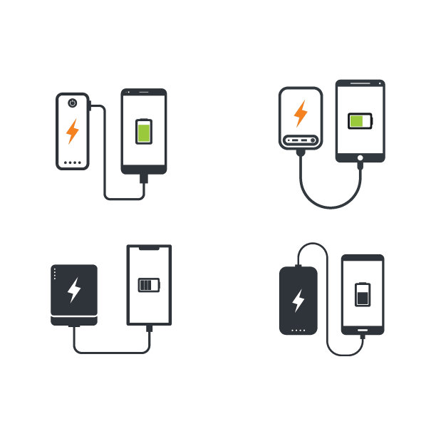 电动动力银行矢量图标的概念图片下载