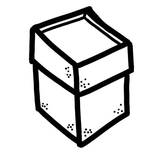 黑色和白色的甜甜圈涂鸦盒图片下载