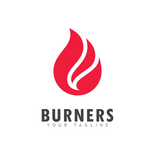 火焰火焰矢量标志模板图片下载