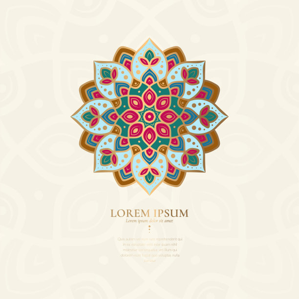豪华图案在白色背景。向量曼荼罗模板。金色的设计元素。传统的土耳其，印度图案。伟大的织物和纺织品，墙纸，包装或任何理想的想法。图片下载