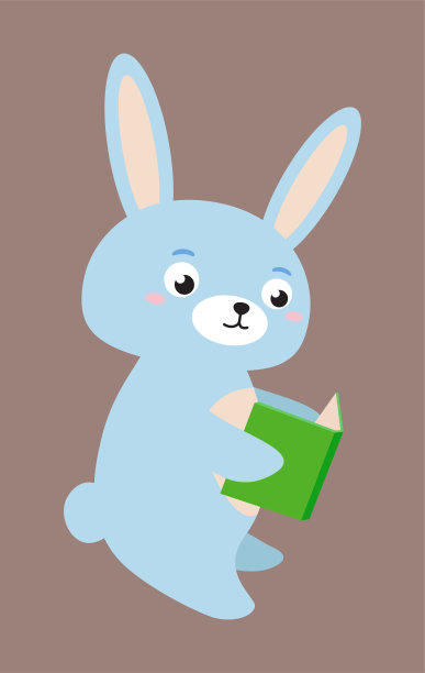 可爱的平兔孤立在棕色背景图片下载