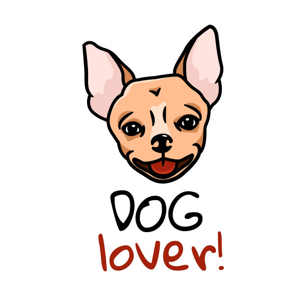 印刷用大狗头。图片下载