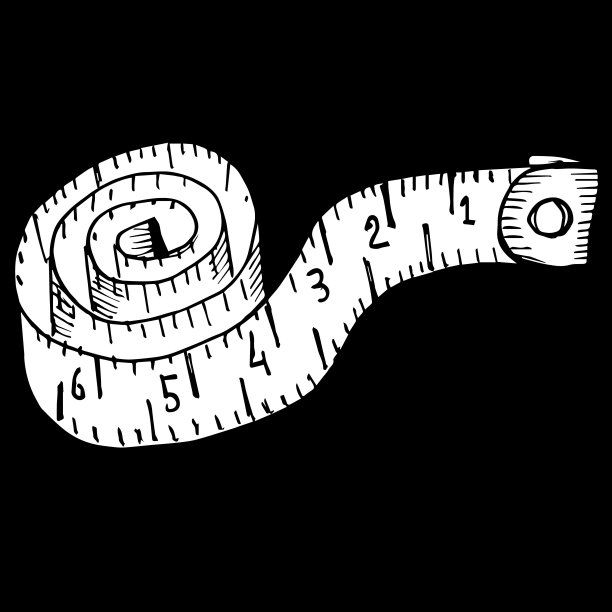 黑色隔离的卷尺图片下载