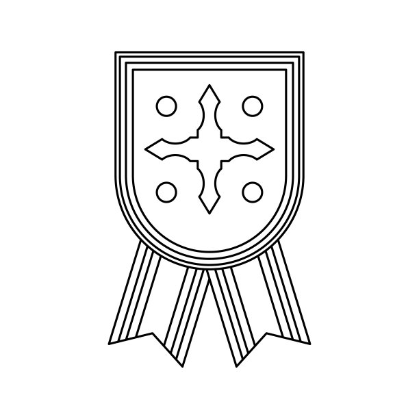 涂色页与奖章的孩子图片下载