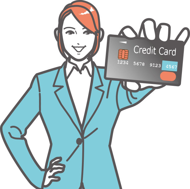女人出示信用卡，全长图片下载