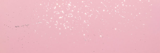 闪闪发光的银色在粉红色的背景横幅图片下载