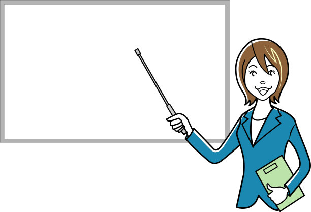 女商人用一根指令棒做演示图片下载