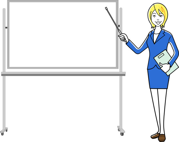 女商人用一根指令棒做演示图片下载