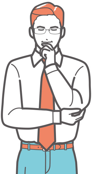 商人在思考衬衫，上身图片下载