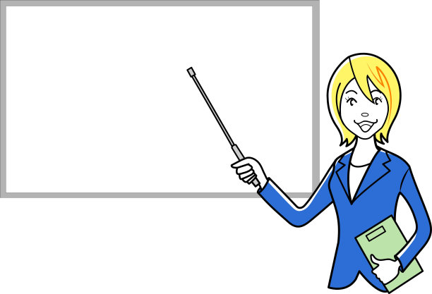 女商人用一根指令棒做演示图片下载