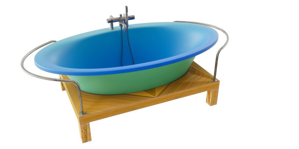 浴室家具概念，浴缸图片下载