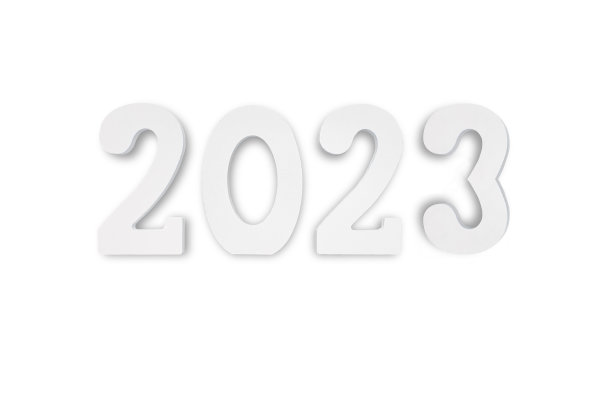 白色背景的2023号。新的一年图片下载