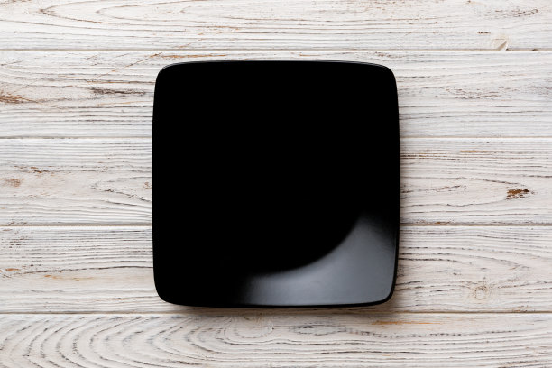 木制背景上的空方板俯视图。为你的设计留出空间图片下载