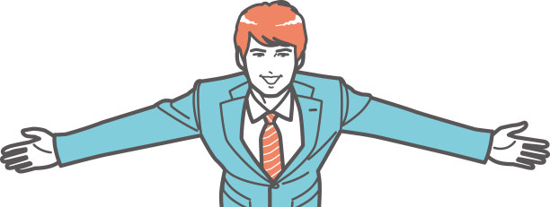 商人张开双臂，俯视图图片下载