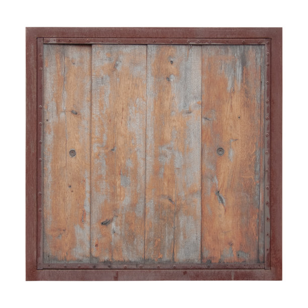 生锈的框架里的旧木板图片下载