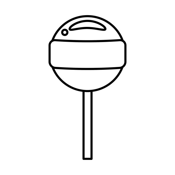 糖果棒棒糖图标线条风格孤立图片下载