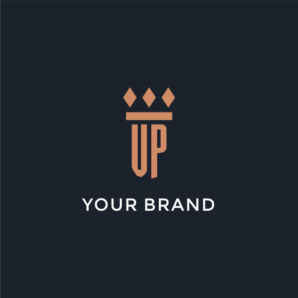 副总裁标志初始与支柱图标设计豪华图片下载