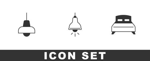 设置灯挂和大床图标图片下载