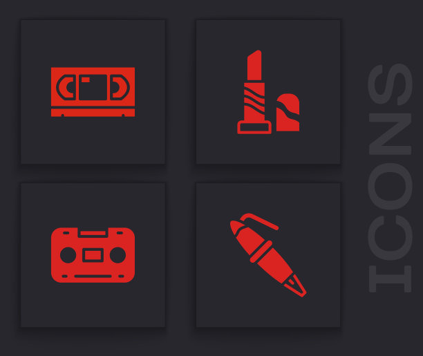 设置钢笔笔尖的VHS录像带图片下载