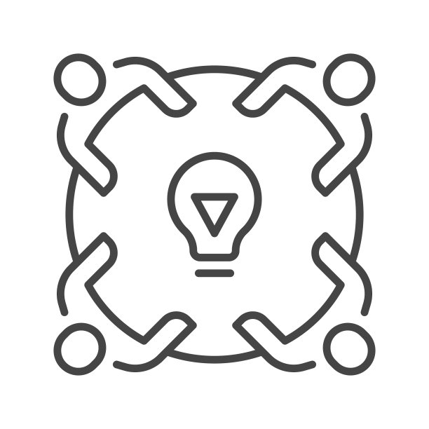 团队合作和头脑风暴线性概念图片下载