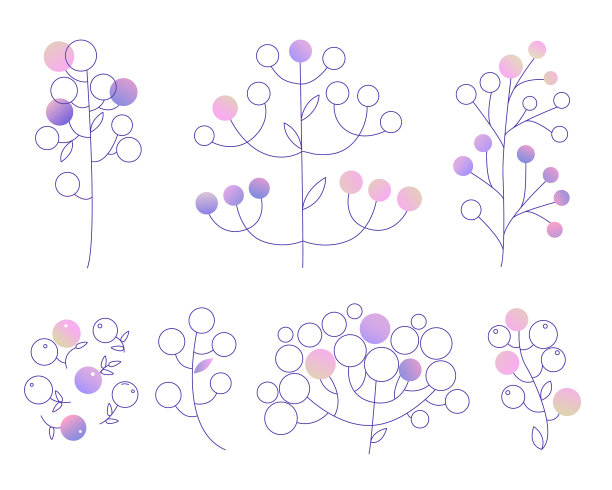 浆果用梯度设置线性元素图片下载