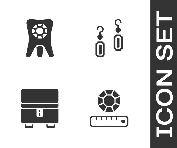 镶宝石石牙与钻石首饰盒和图片下载