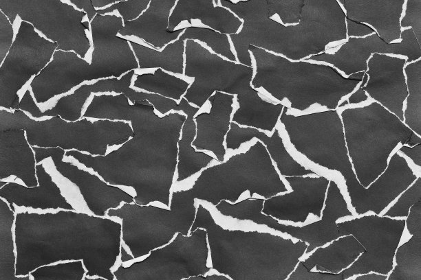 黑白撕扯纸拼贴风格，撕扯纸效果，纹理抽象背景，文本拷贝空间。图片下载