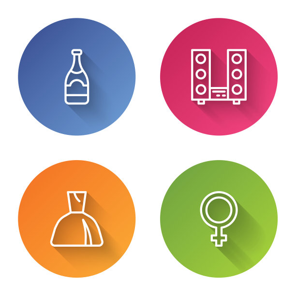 设置线香槟瓶家庭音响两个图片下载