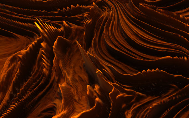 神奇的世界。超现实主义的景观。抽象的奇幻背景。三维演示图片下载