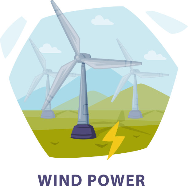 自然资源与风力发电机图片下载