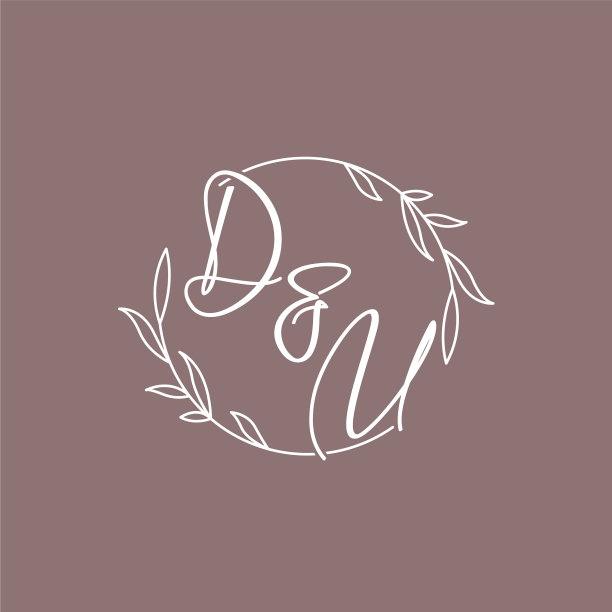 杜婚礼首字母字母组合标志创意图片下载