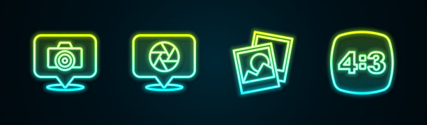 设置线摄影相机和相机快门框4个图片下载