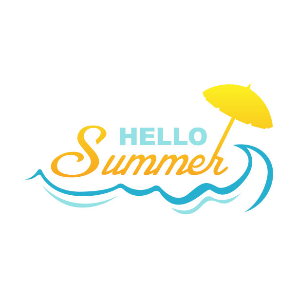 Hello summer logo设计图片下载