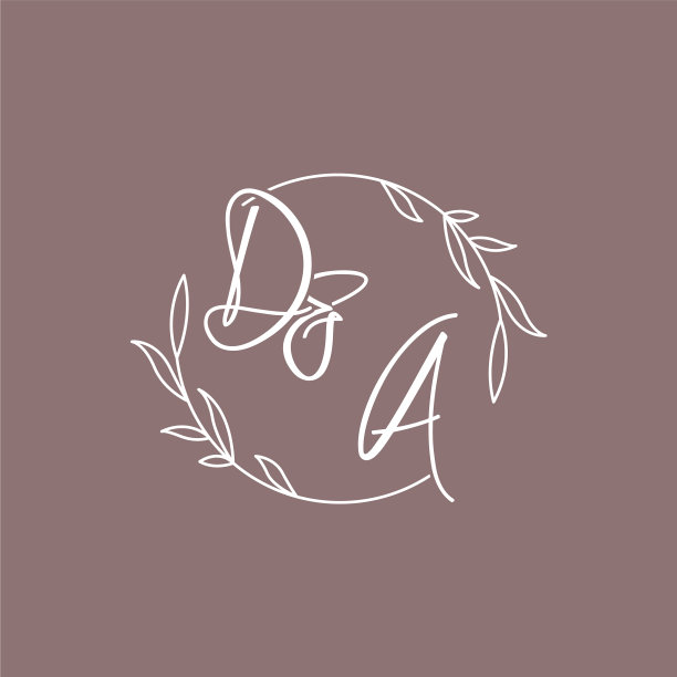 大婚礼首字母组合标志的想法图片下载