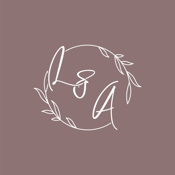 La婚礼的首字母组合logo创意图片下载