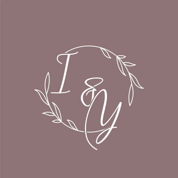 我的婚礼首字母字母组合标志的想法图片下载