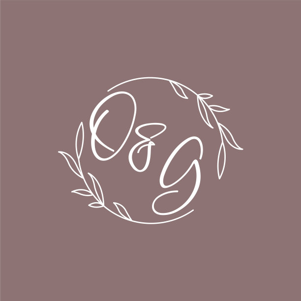 Og婚礼首字母字母组合logo创意图片下载