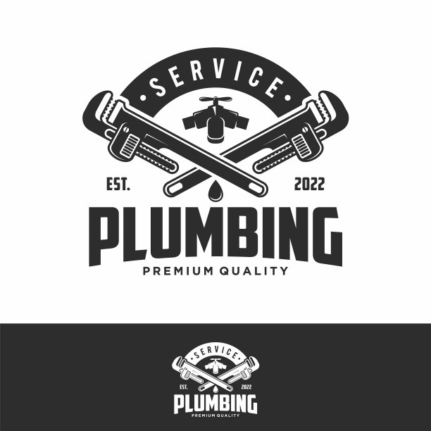 复古的管道和暖气标志模板图片下载