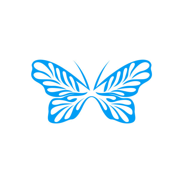 蝴蝶标志的蝴蝶剪影图片下载